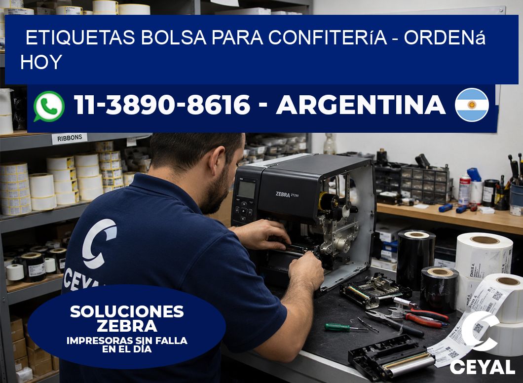 Etiquetas Bolsa para confitería - Ordená hoy