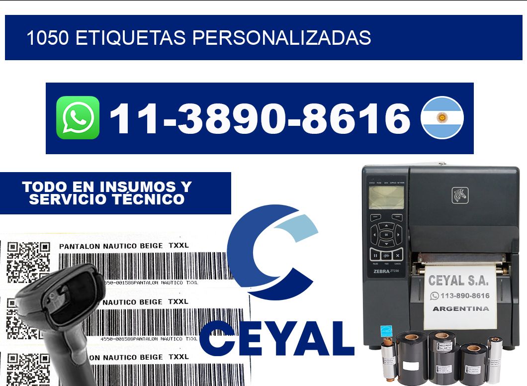 1050 ETIQUETAS PERSONALIZADAS