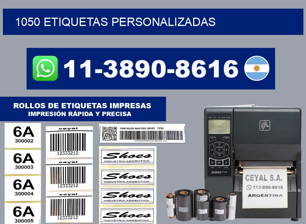 1050 ETIQUETAS PERSONALIZADAS