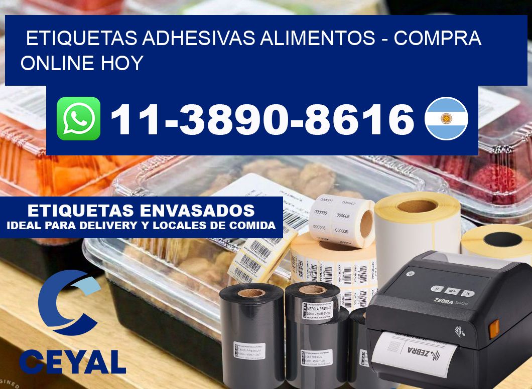 ETIQUETAS ADHESIVAS ALIMENTOS - Compra online hoy
