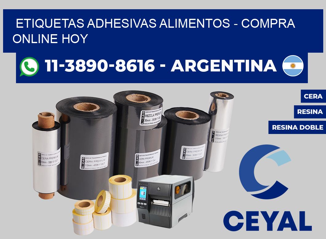 ETIQUETAS ADHESIVAS ALIMENTOS - Compra online hoy