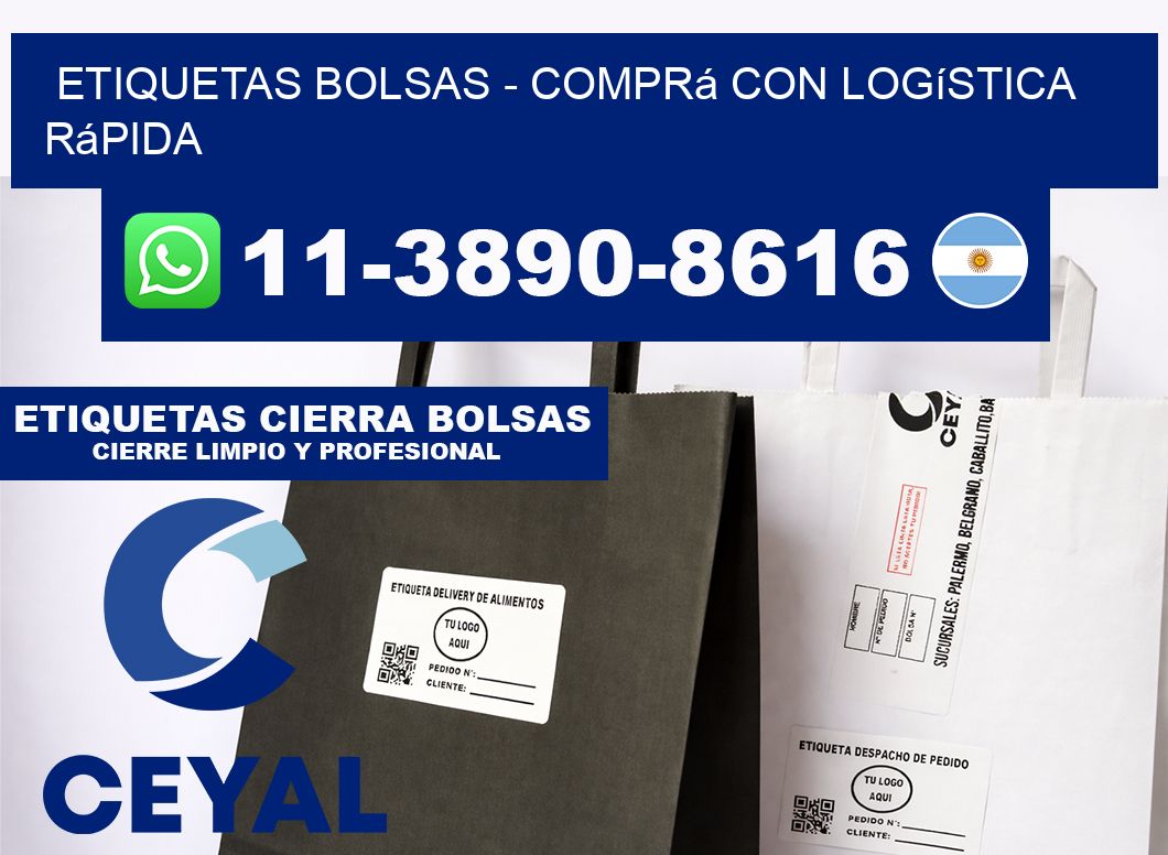 ETIQUETAS BOLSAS - Comprá con logística rápida