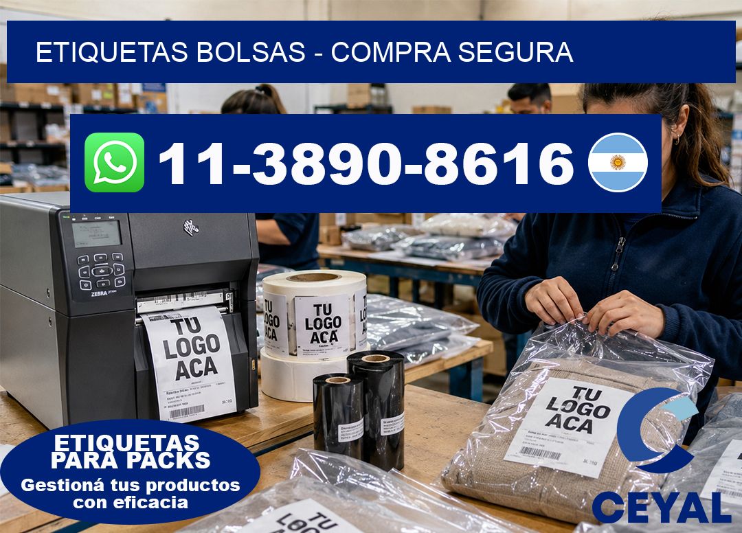 ETIQUETAS BOLSAS - Compra segura