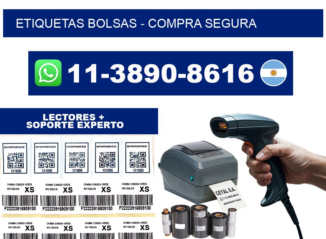 ETIQUETAS BOLSAS - Compra segura