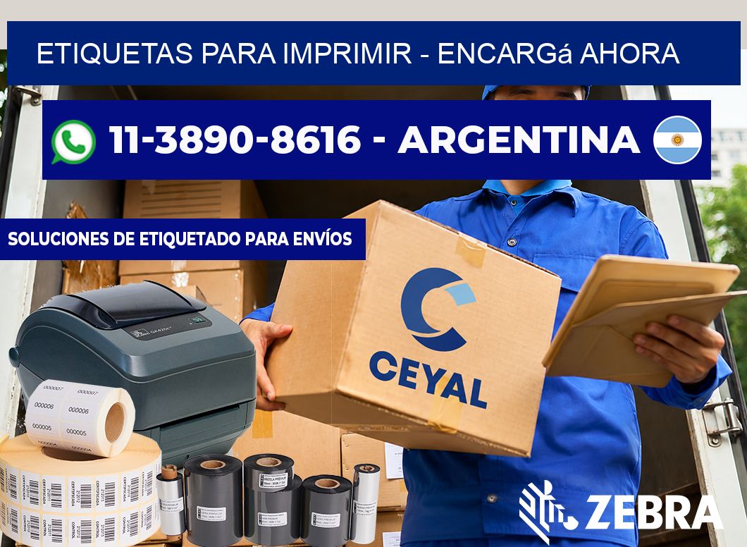 ETIQUETAS PARA IMPRIMIR – Encargá ahora