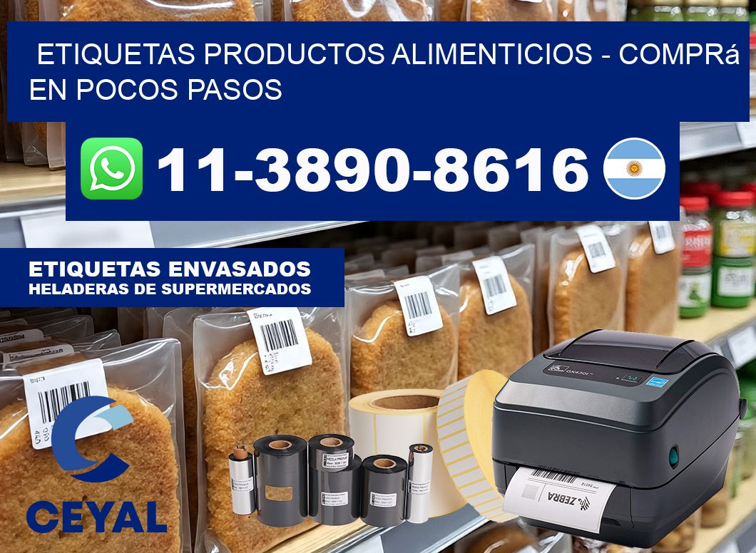 ETIQUETAS PRODUCTOS ALIMENTICIOS – Comprá en pocos pasos