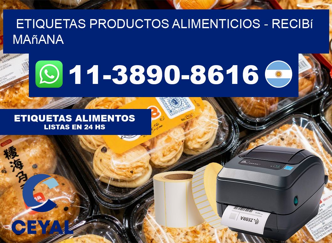 ETIQUETAS PRODUCTOS ALIMENTICIOS – recibí mañana