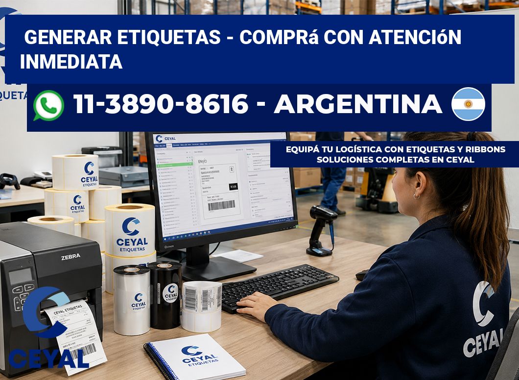 GENERAR ETIQUETAS – Comprá con atención inmediata