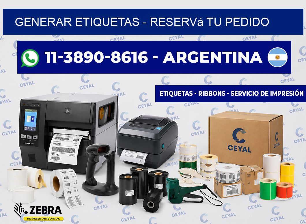 GENERAR ETIQUETAS - Reservá tu pedido