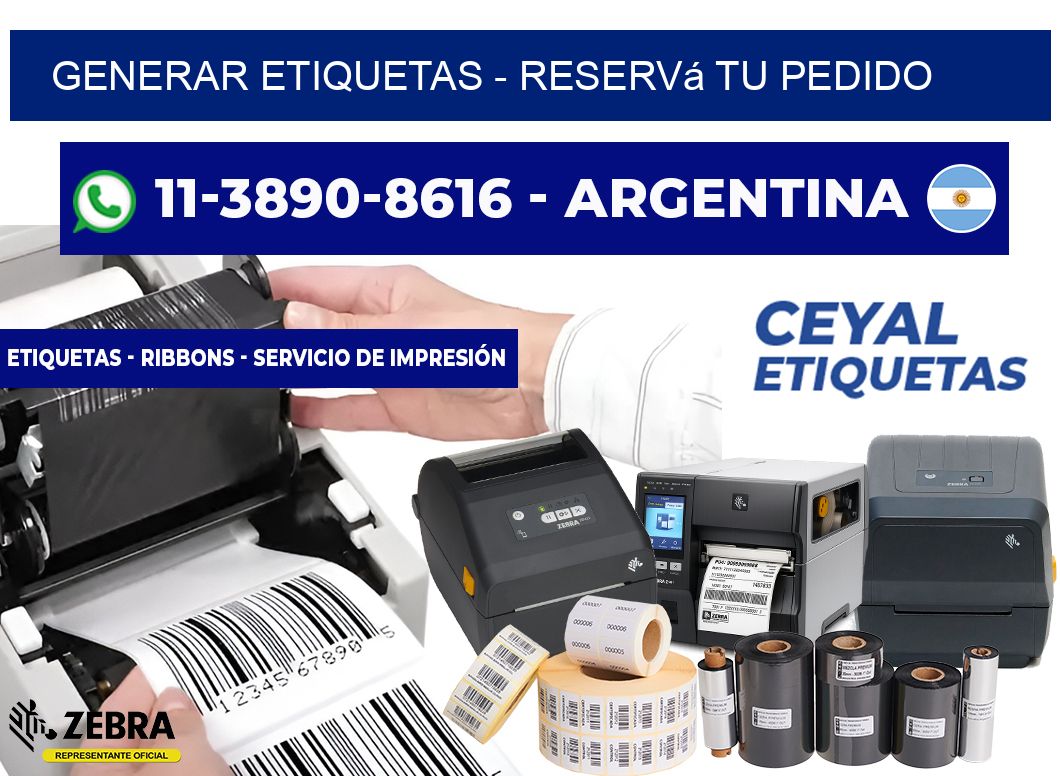 GENERAR ETIQUETAS - Reservá tu pedido