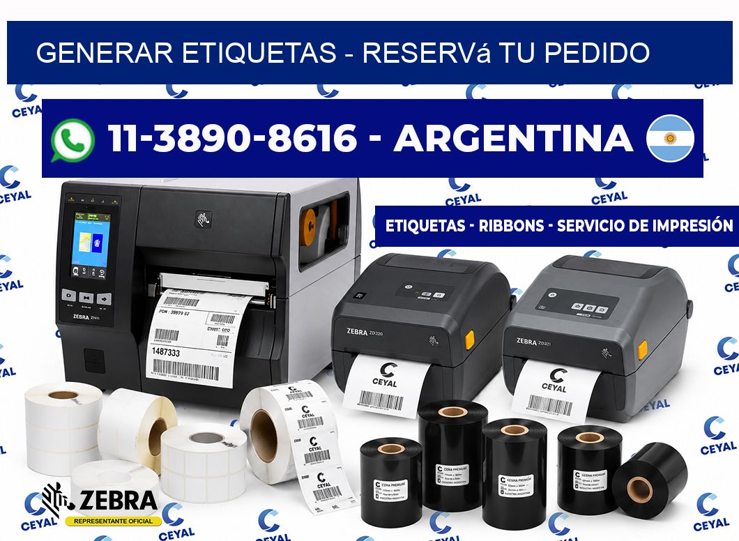 GENERAR ETIQUETAS - Reservá tu pedido
