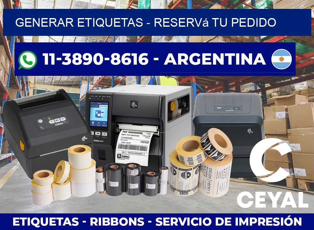 GENERAR ETIQUETAS – Reservá tu pedido