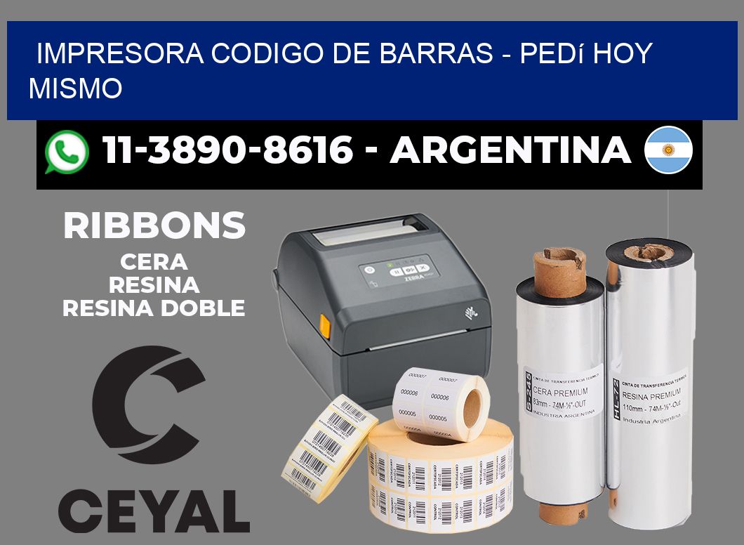 IMPRESORA CODIGO DE BARRAS - Pedí hoy mismo