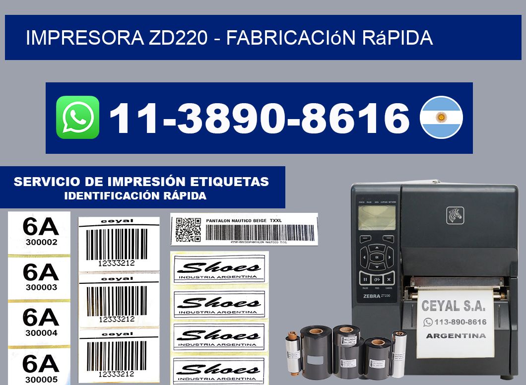 IMPRESORA ZD220 - Fabricación rápida