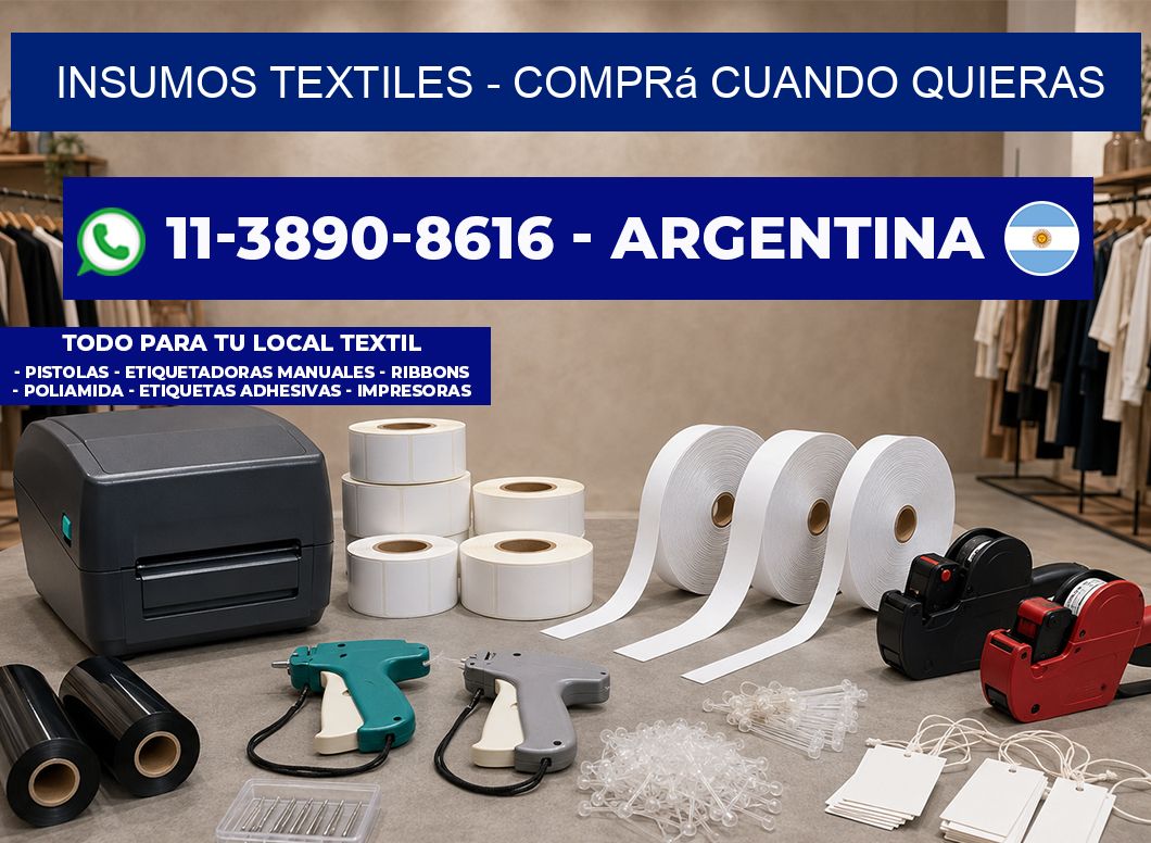 INSUMOS TEXTILES – Comprá cuando quieras