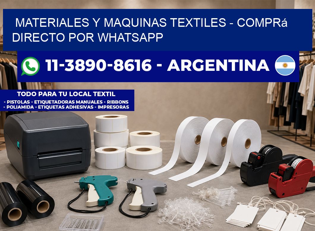 MATERIALES Y MAQUINAS TEXTILES - Comprá directo por WhatsApp