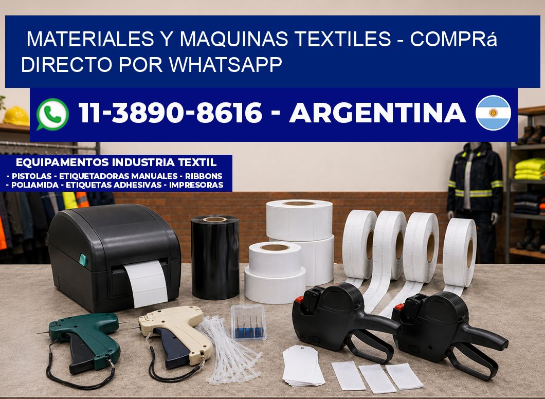 MATERIALES Y MAQUINAS TEXTILES - Comprá directo por WhatsApp