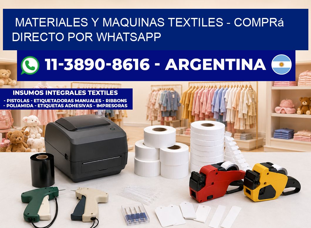 MATERIALES Y MAQUINAS TEXTILES - Comprá directo por WhatsApp
