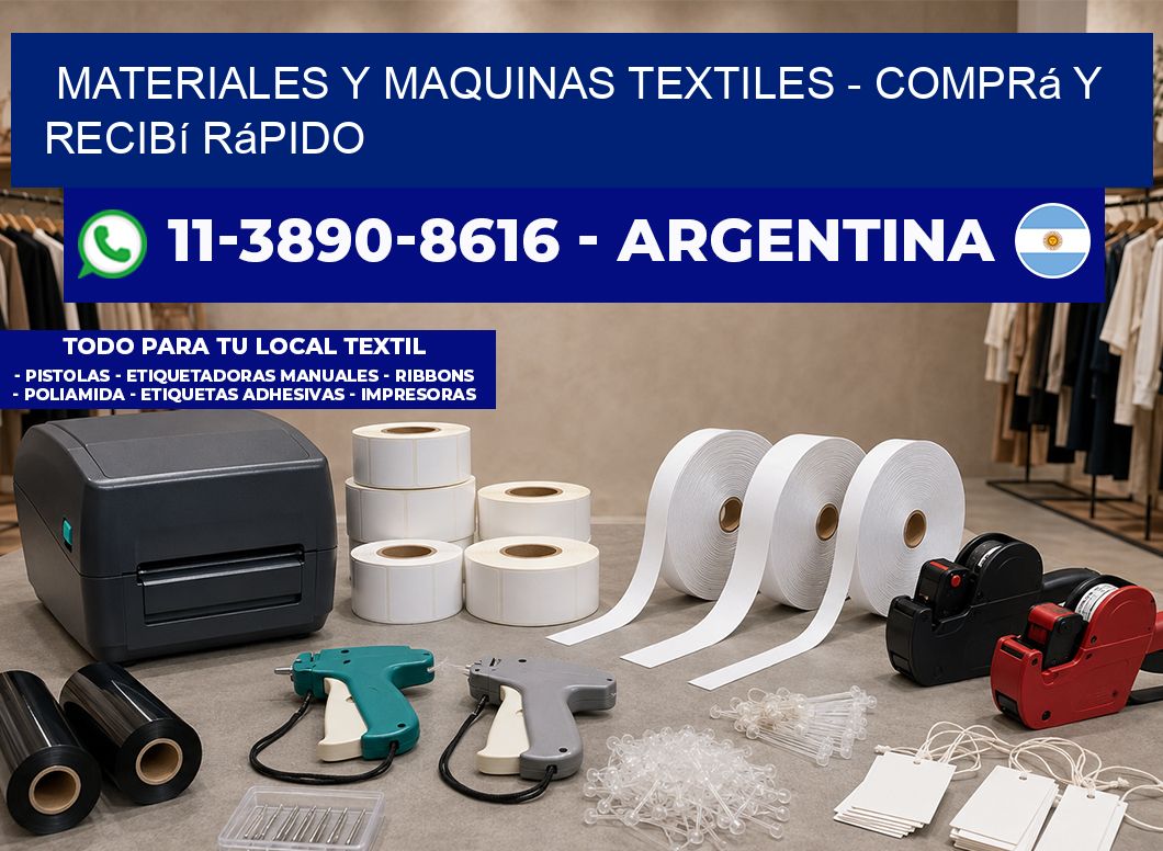 MATERIALES Y MAQUINAS TEXTILES - Comprá y recibí rápido