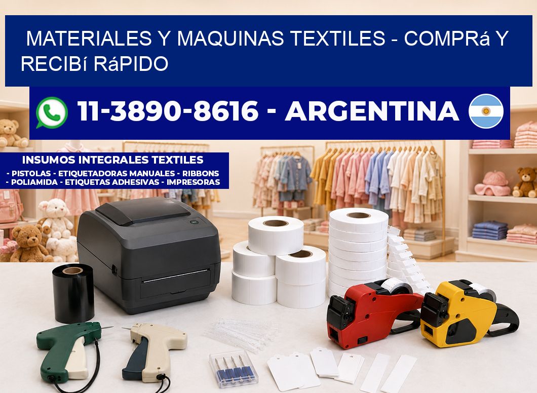 MATERIALES Y MAQUINAS TEXTILES - Comprá y recibí rápido