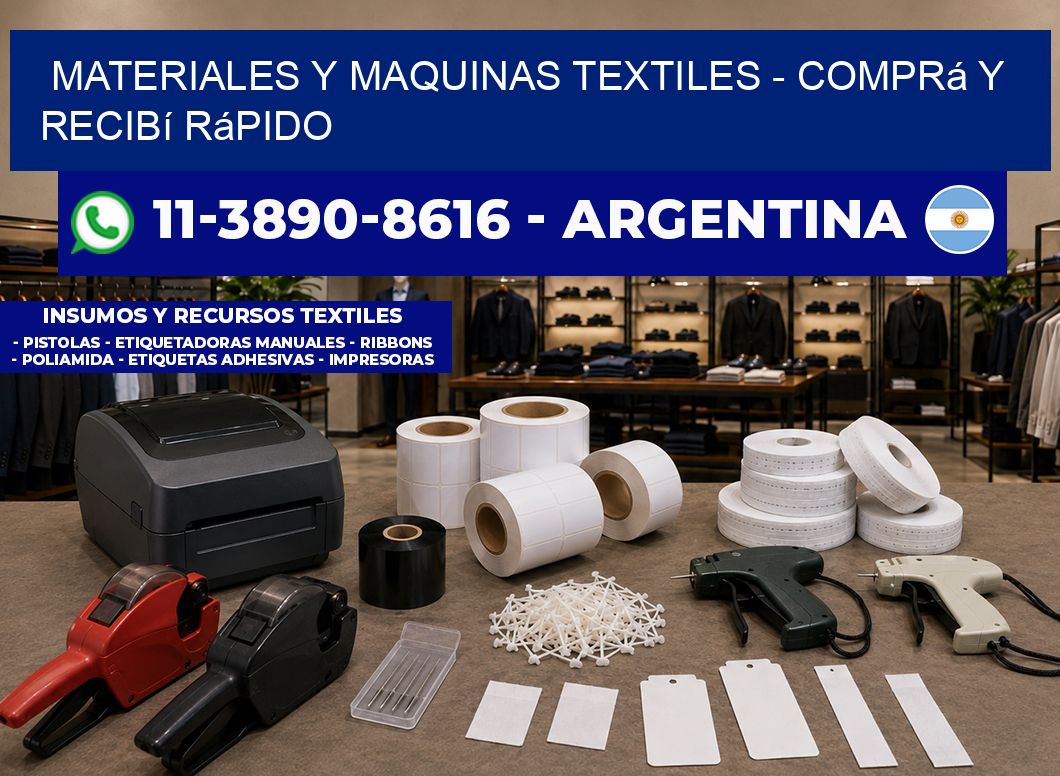 MATERIALES Y MAQUINAS TEXTILES – Comprá y recibí rápido