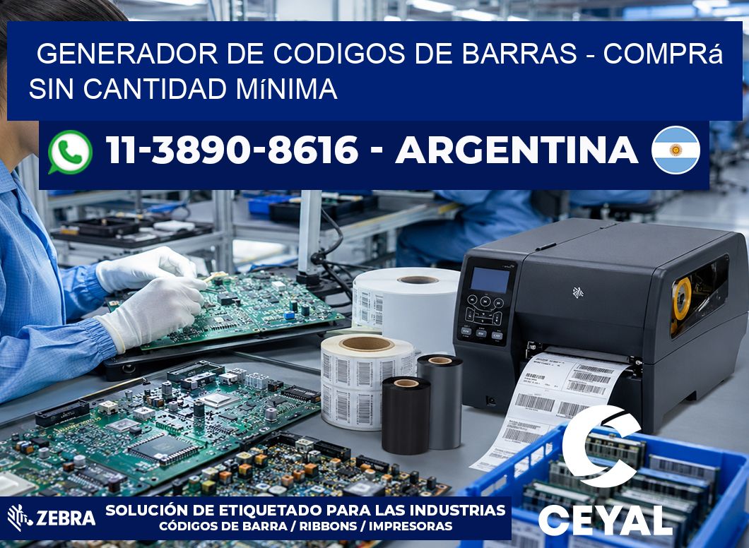 generador de codigos de barras – Comprá sin cantidad mínima