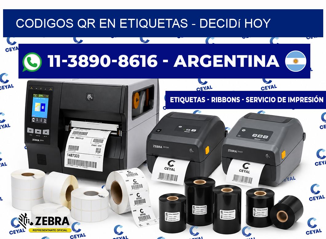 CODIGOS QR EN ETIQUETAS - Decidí hoy
