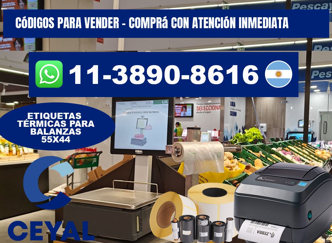 Códigos para vender - Comprá con atención inmediata