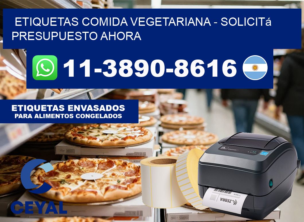 ETIQUETAS COMIDA VEGETARIANA – Solicitá presupuesto ahora