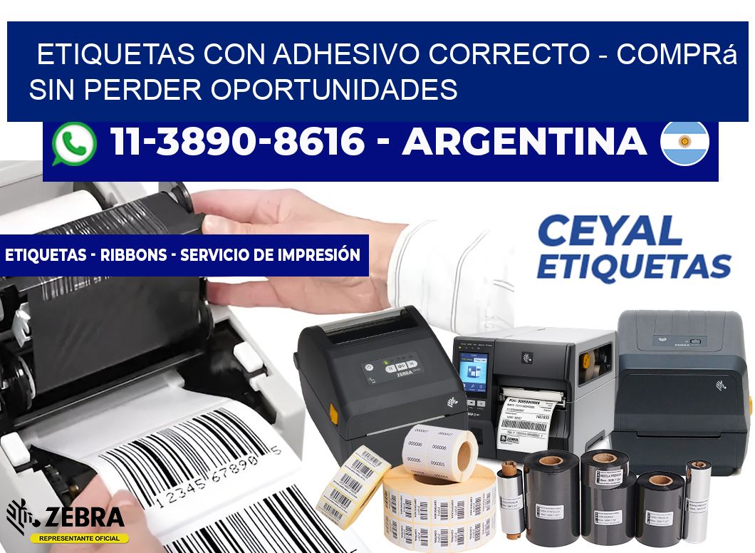 ETIQUETAS CON ADHESIVO CORRECTO - Comprá sin perder oportunidades