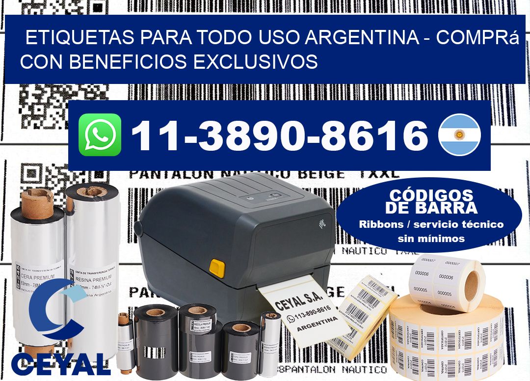 ETIQUETAS PARA TODO USO ARGENTINA - Comprá con beneficios exclusivos