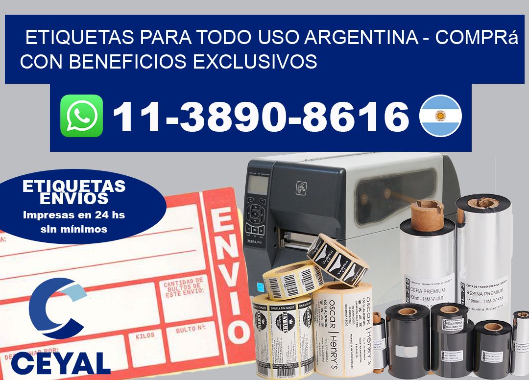 ETIQUETAS PARA TODO USO ARGENTINA – Comprá con beneficios exclusivos
