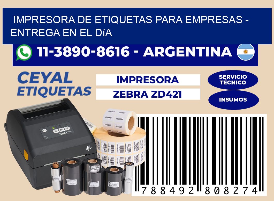 IMPRESORA DE ETIQUETAS PARA EMPRESAS - Entrega en el día