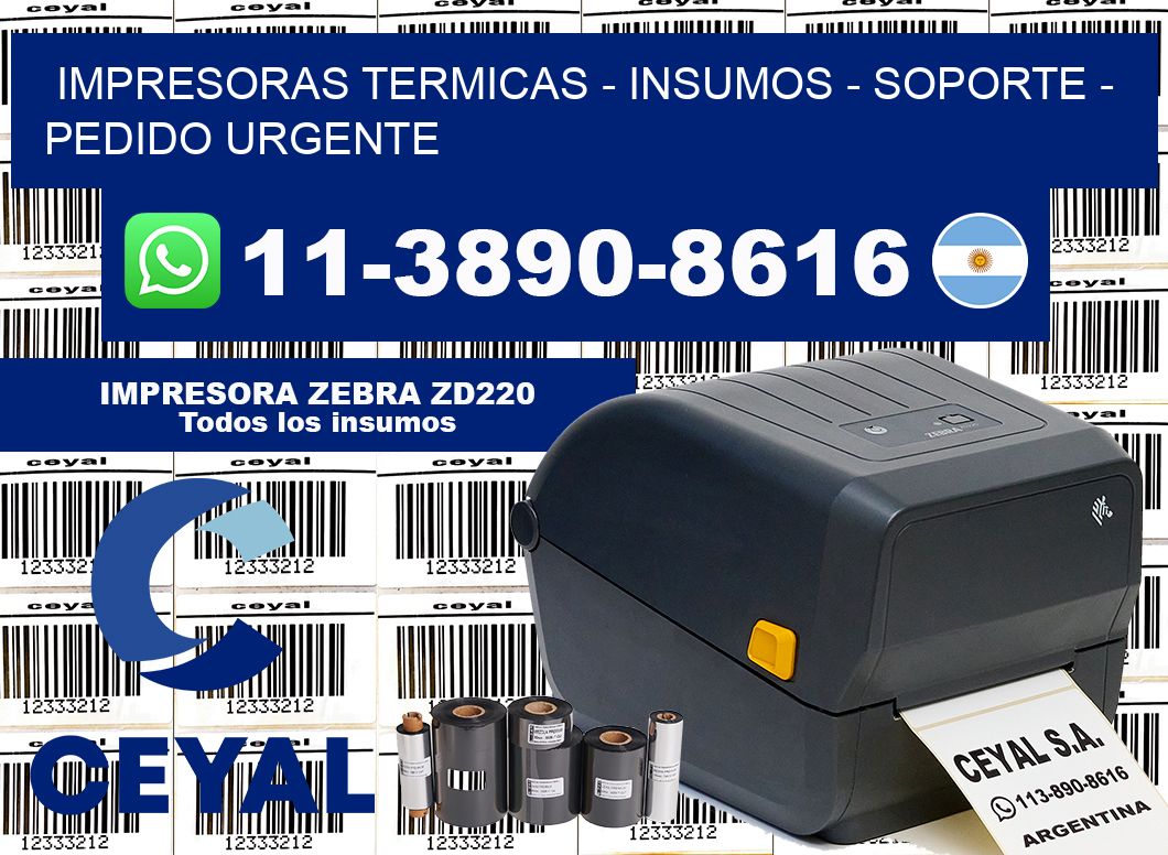IMPRESORAS TERMICAS - INSUMOS - SOPORTE - Pedido urgente
