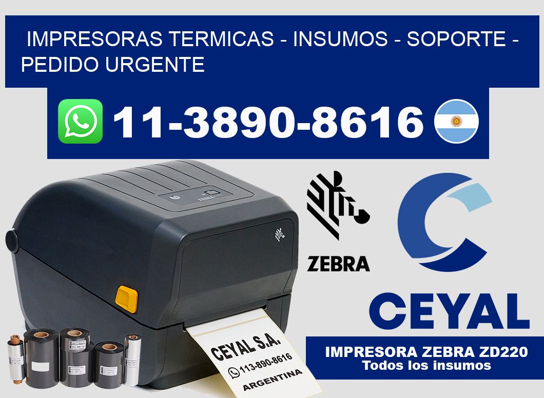 IMPRESORAS TERMICAS – INSUMOS – SOPORTE – Pedido urgente
