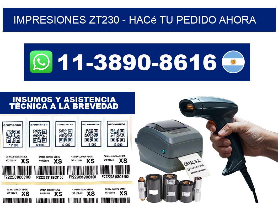 Impresiones ZT230 - Hacé tu pedido ahora