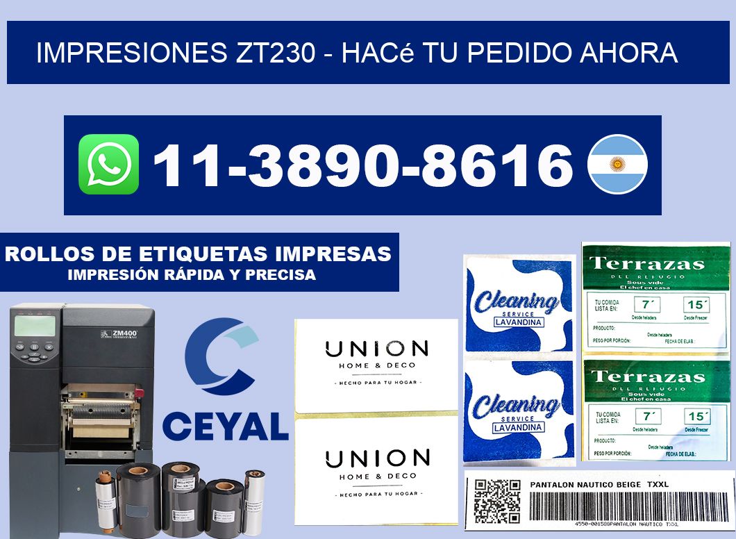 Impresiones ZT230 - Hacé tu pedido ahora