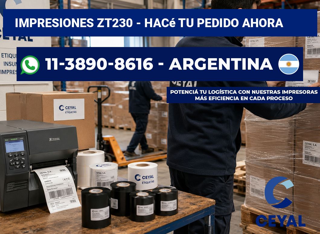 Impresiones ZT230 – Hacé tu pedido ahora