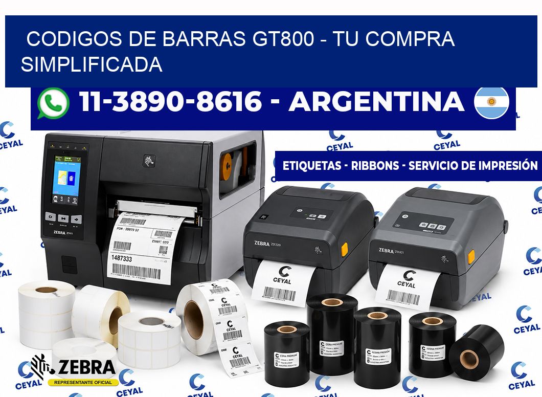 codigos de barras GT800 - Tu compra simplificada