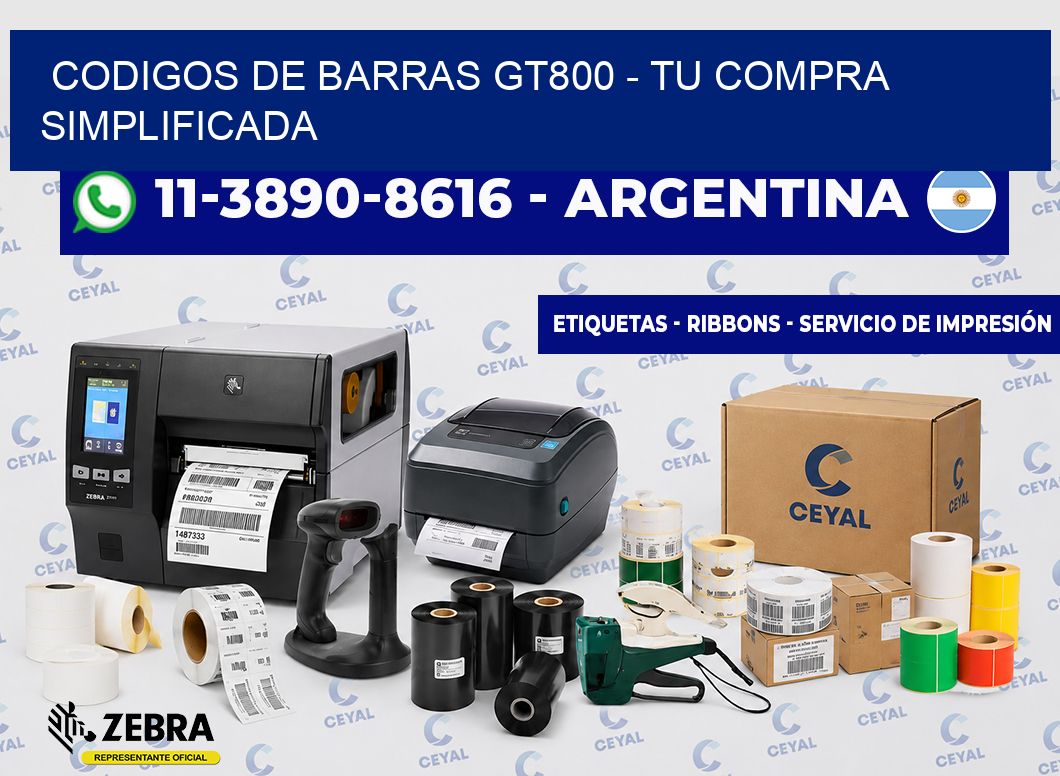 codigos de barras GT800 – Tu compra simplificada