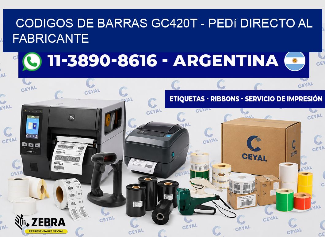 codigos de barras Gc420t - Pedí directo al fabricante