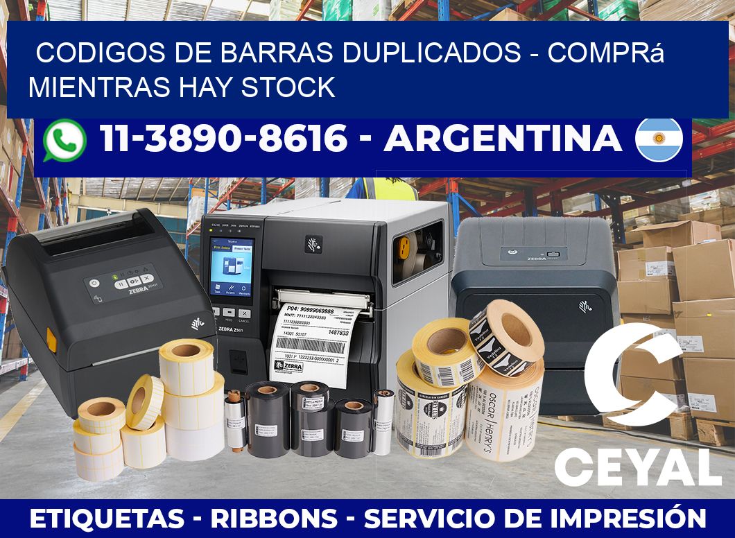 codigos de barras duplicados - Comprá mientras hay stock