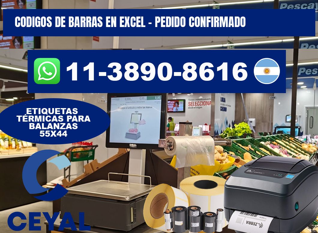 codigos de barras en excel - Pedido confirmado