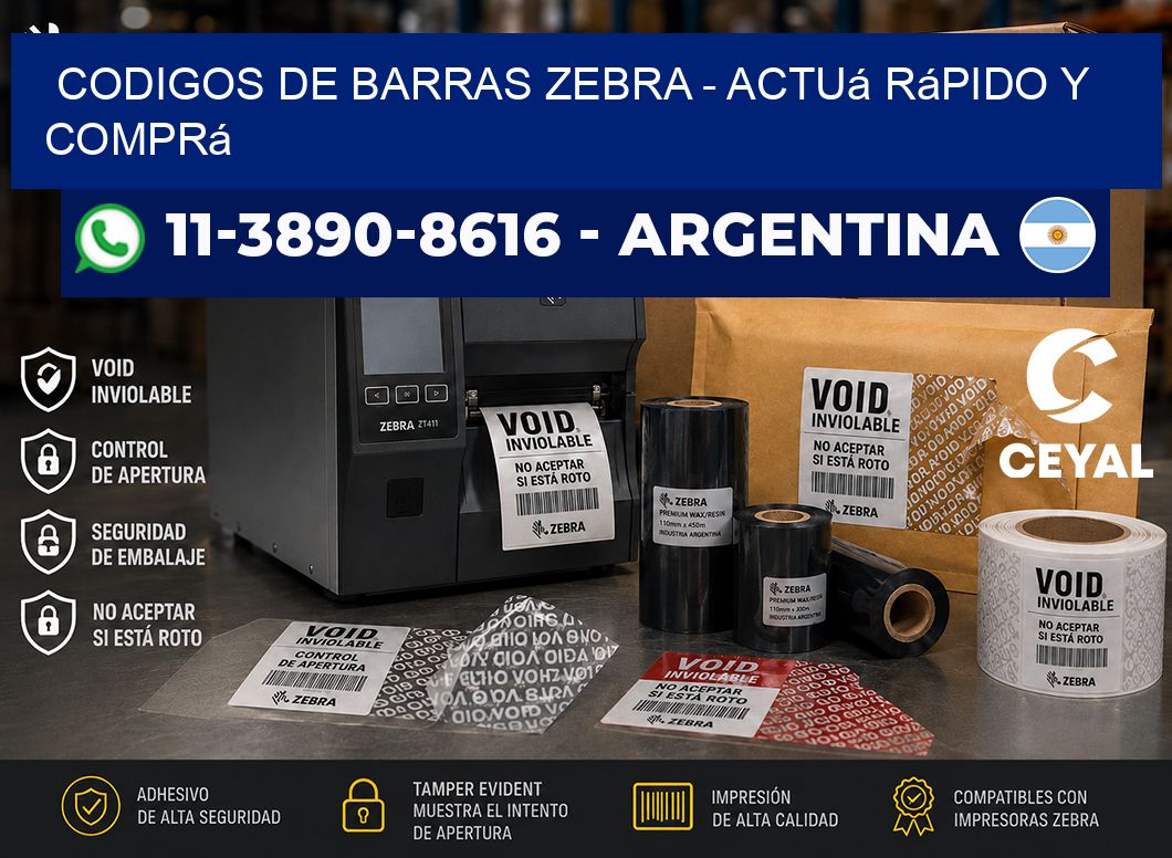 codigos de barras zebra - Actuá rápido y comprá