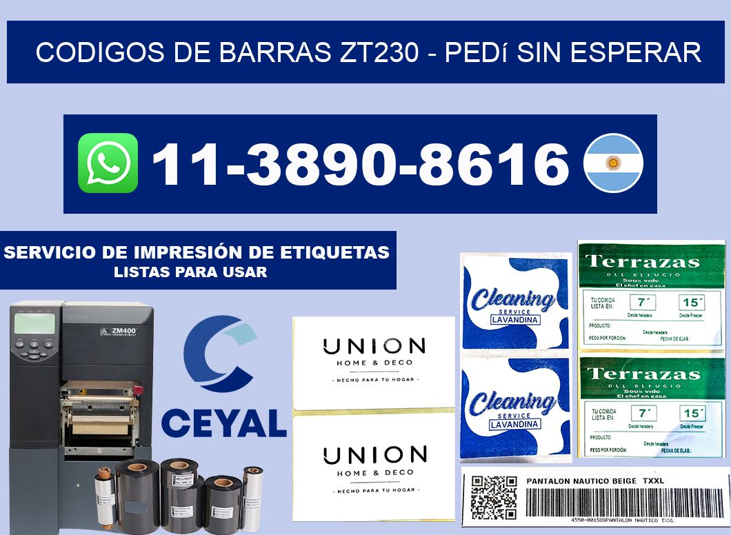 codigos de barras zt230 - Pedí sin esperar