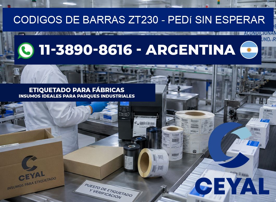 codigos de barras zt230 – Pedí sin esperar
