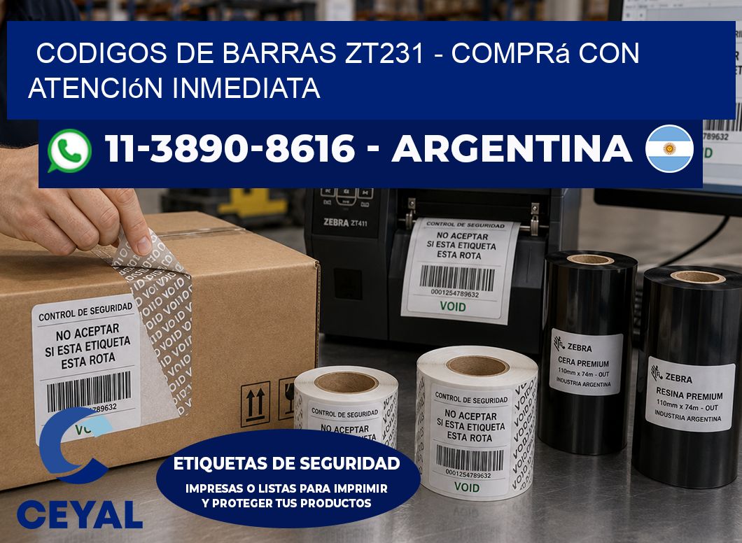 codigos de barras zt231 - Comprá con atención inmediata