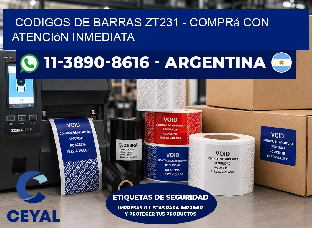 codigos de barras zt231 - Comprá con atención inmediata