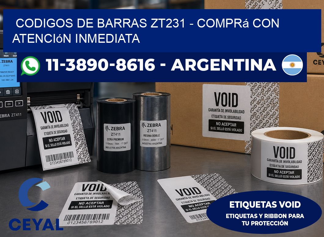codigos de barras zt231 – Comprá con atención inmediata