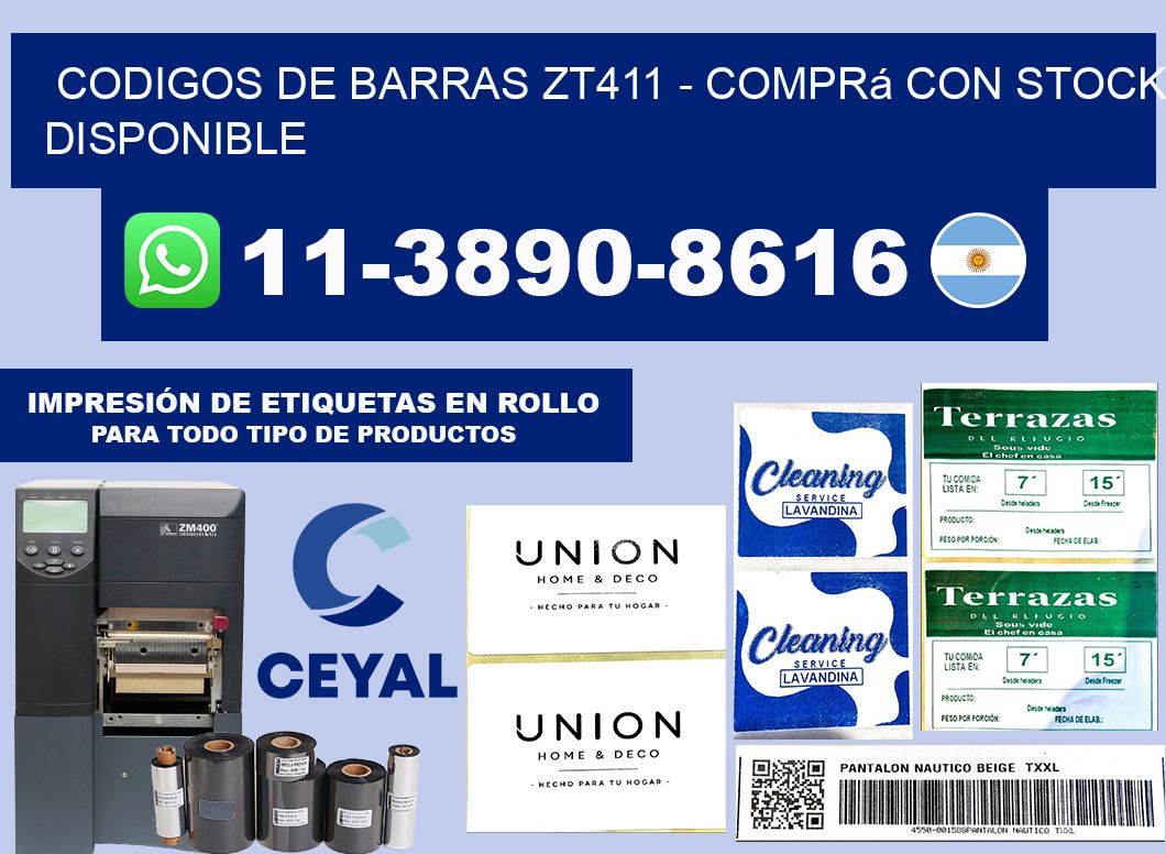 codigos de barras zt411 - Comprá con stock disponible